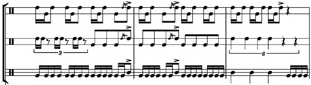 Rebana Ketimpring - rhythmic pattern